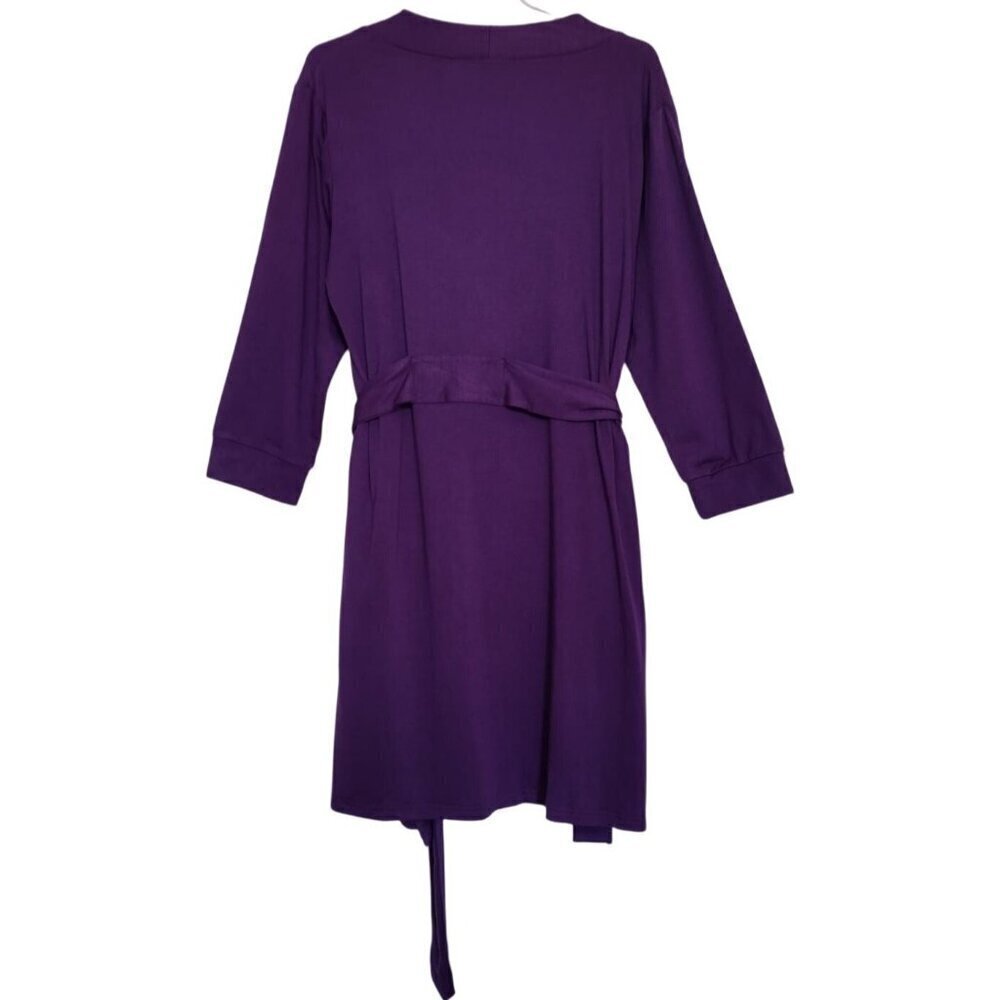 Hotouch Womens Purple Robe With Belt - Size S long Sleeve Rayon & Spandex. NWT - Picture 2 of 7